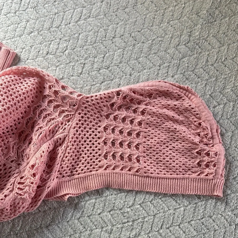 Justice Pink Knit Cardigan with Hood